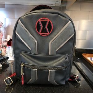 Black widow mini backpack.